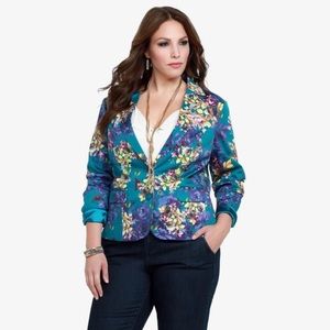 Torrid Floral Sateen Blazer